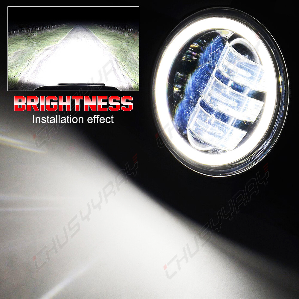 4inch Round LED Fog Lights Front Bumper For 1994-2001 Dodge RAM 1500 2500 3500