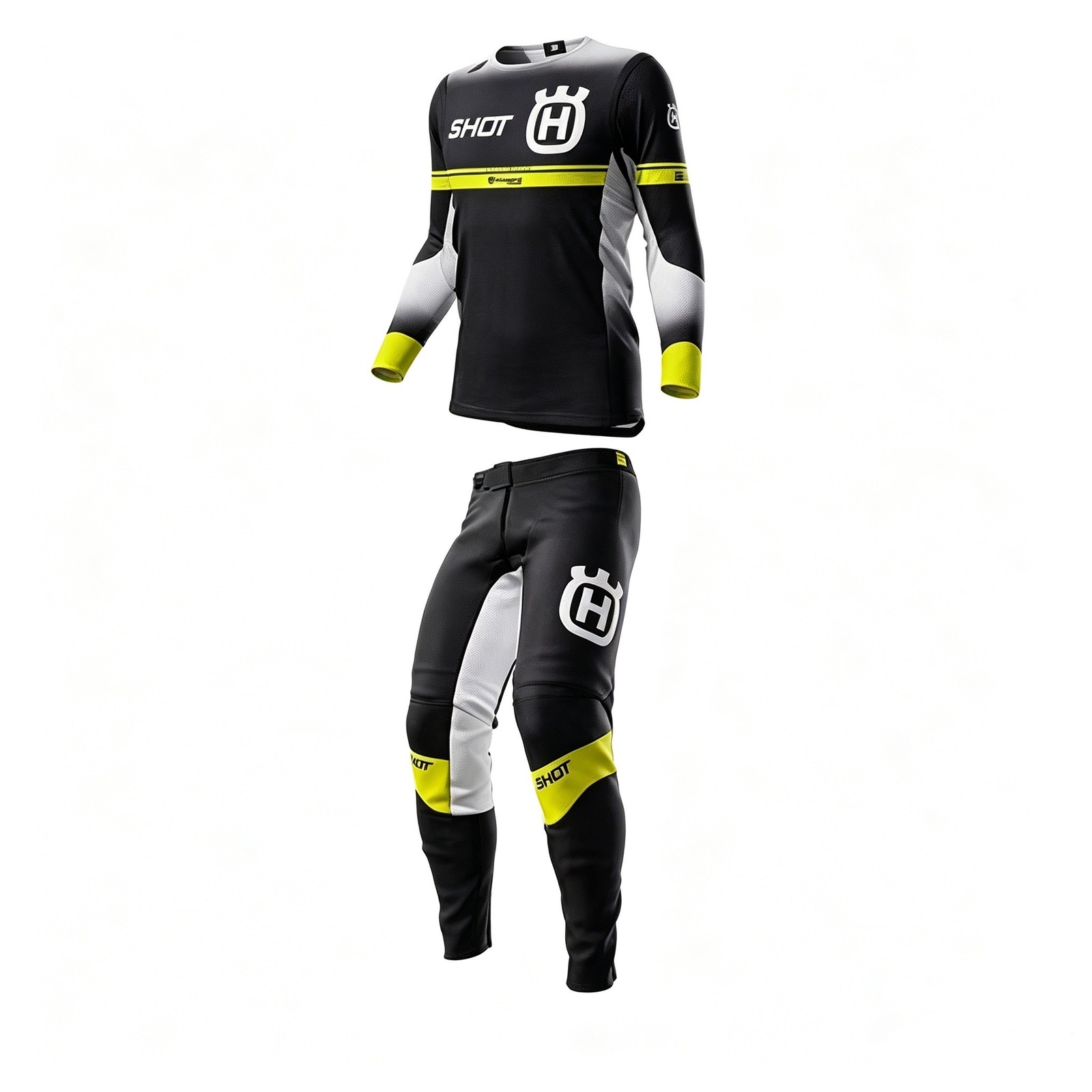 2025 SHOT Racegear Husqvarna Racing Gear Set Jersey/Pants Combo MX ATV Suit