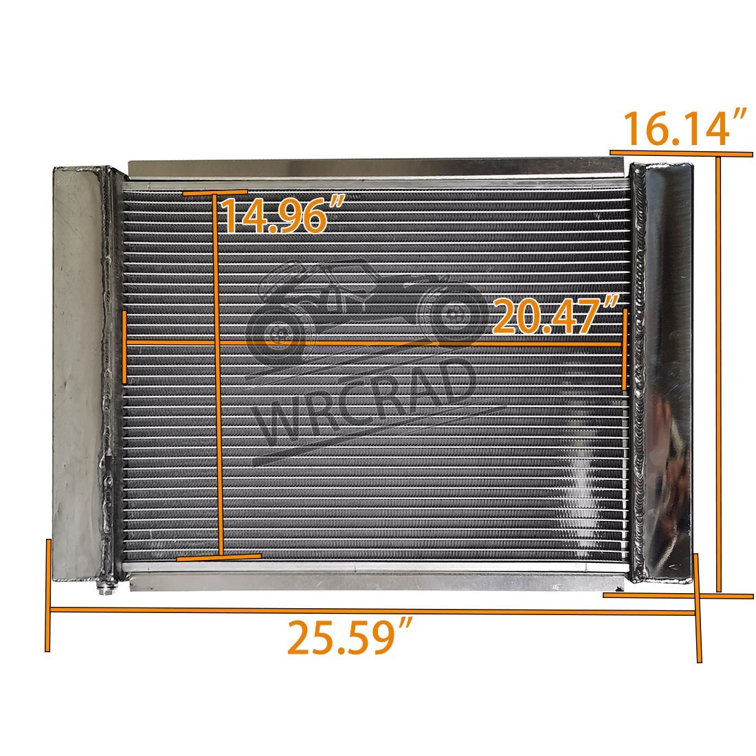 26″ x 16″ Overall Universal Aluminum Performance Custom Radiator Kit #204115B