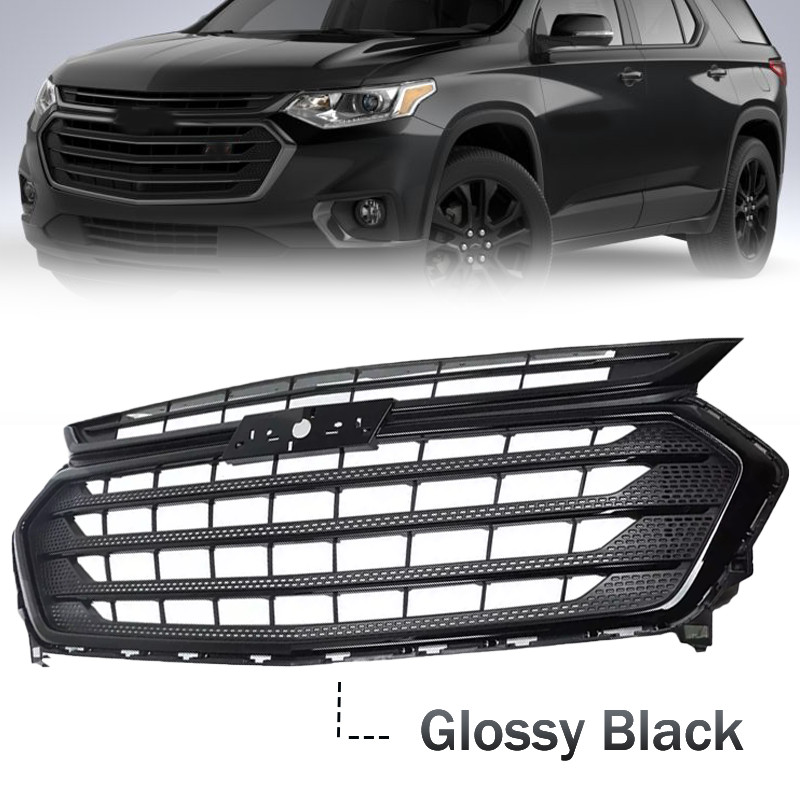 Front Bumper Upper Grille Glossy Black 84297944 For 2018-2021 Chevrolet Traverse