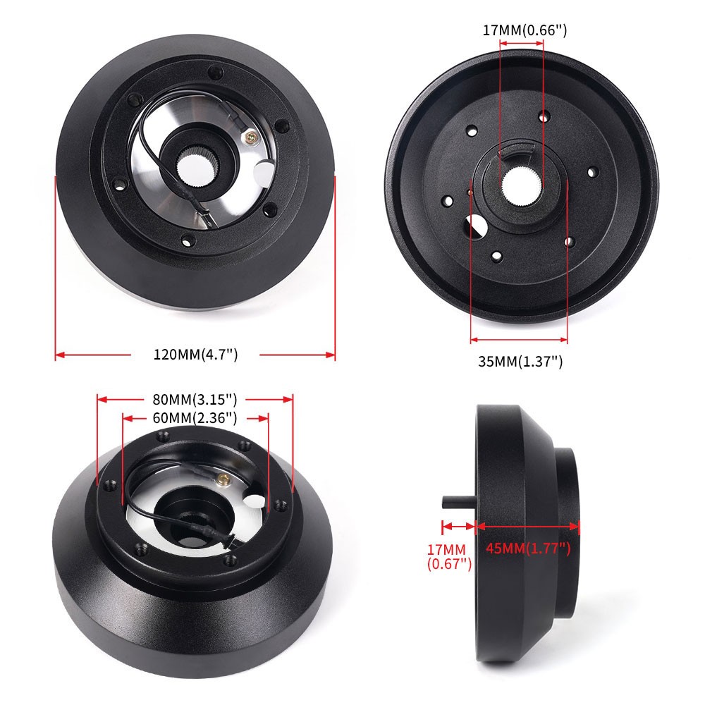 14in Steering Wheel+Quick Release+Hub Adapter E30H For BMW M3 M5 318I 325 528e