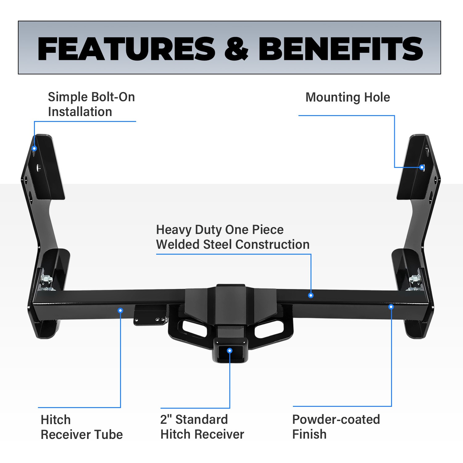 For Freightliner Sprinter 2500 3500 2007-2026 Class 3 Trailer Hitch 2″ Receiver