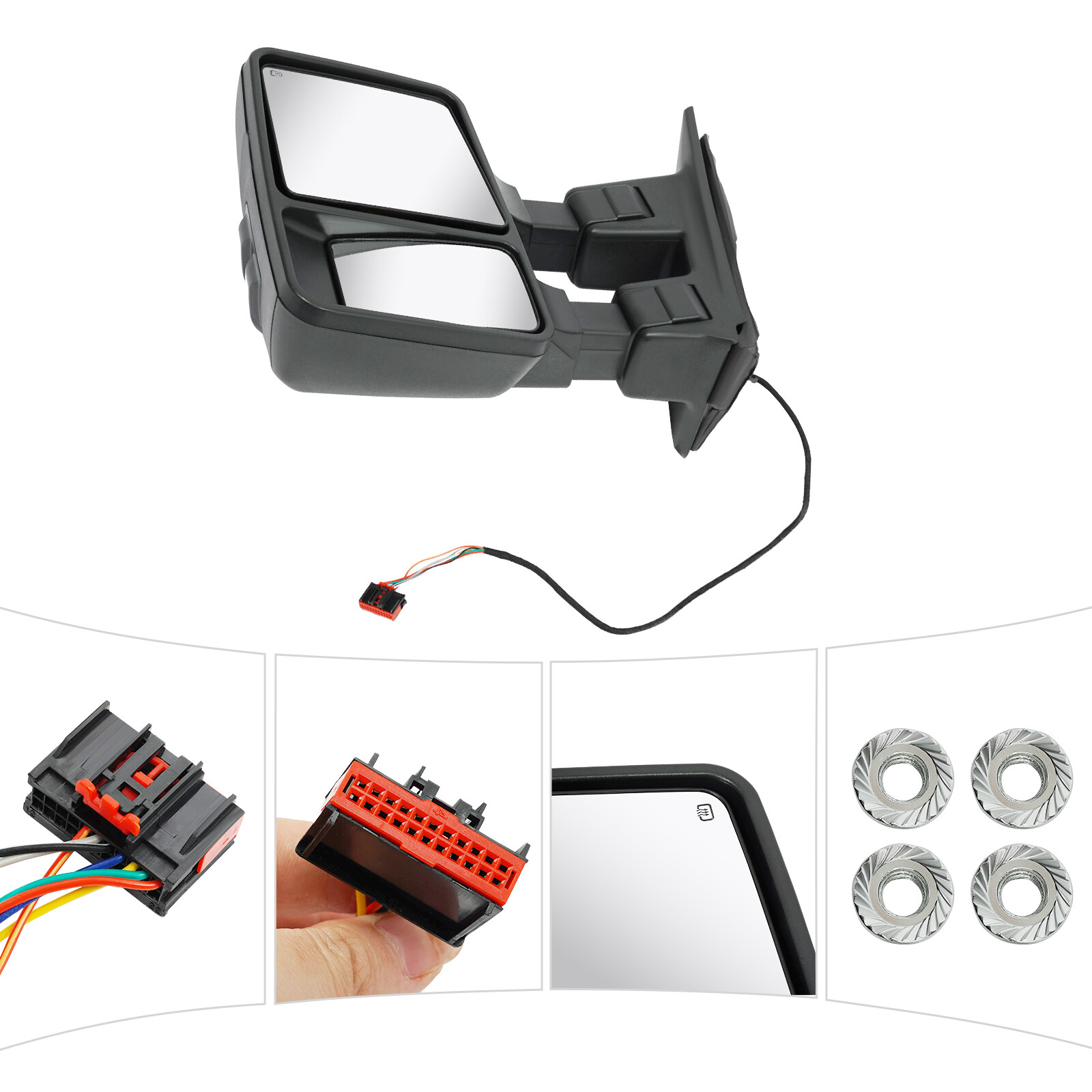 Left Side Mirror Heated Rear View Mirrors For 2008-2016 Ford F250 F350 F450