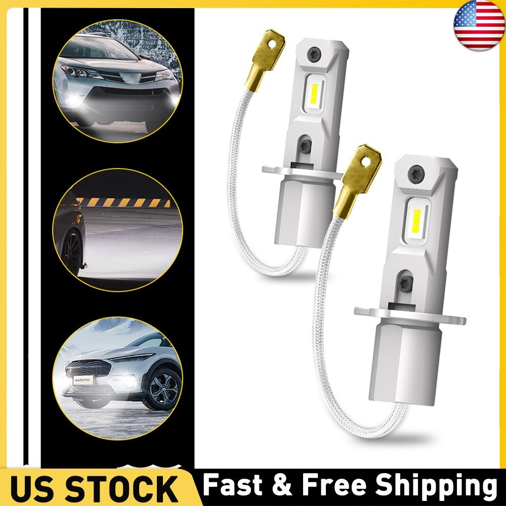 H3 LED Fog Light Bulb Conversion Kit Super Bright Canbus Super White High Power