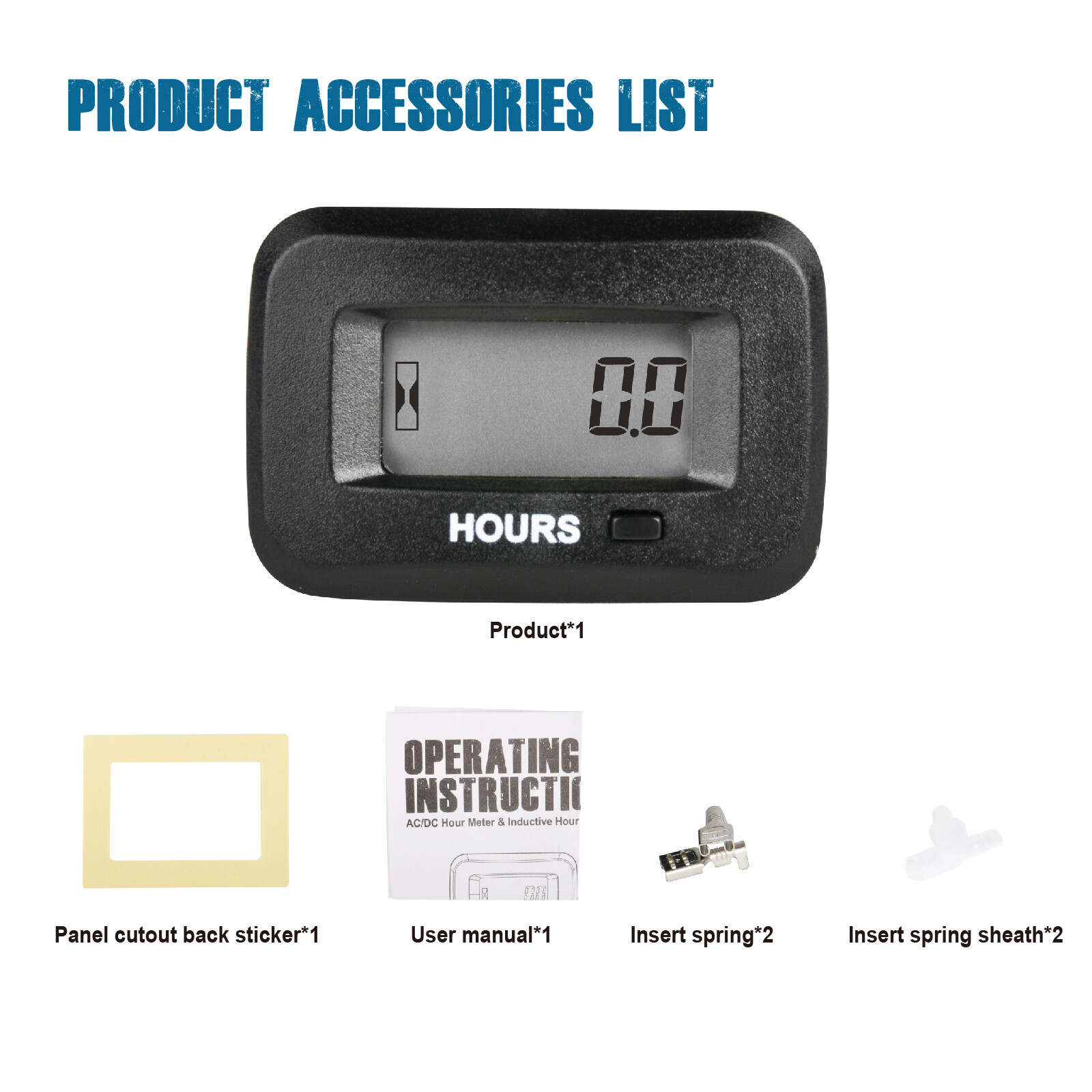 Runleader AC/DC 5V-277V Hour Meter with Maintenance Reminder for Husqvarna Mower