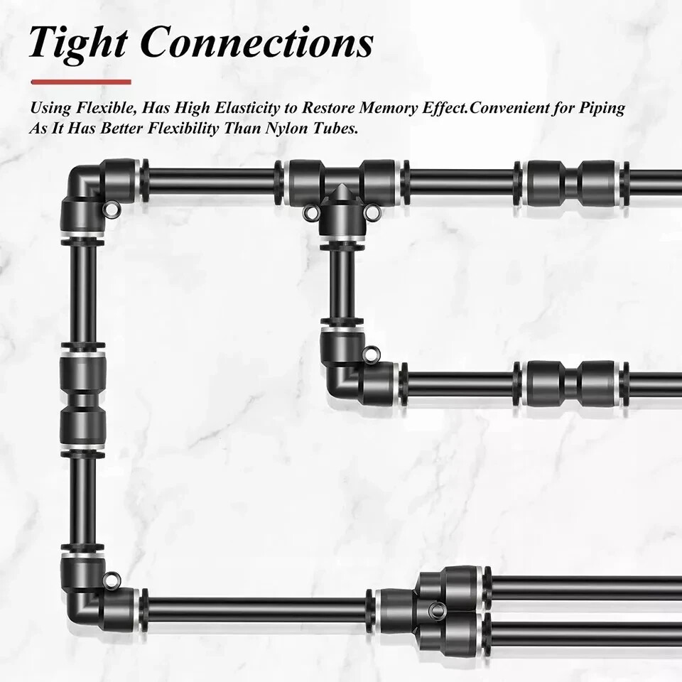 OD 3/8″ Nylon Air Line DOT Hose 33ft 50ft 100ft 200ft Or Push To Connect Fitting
