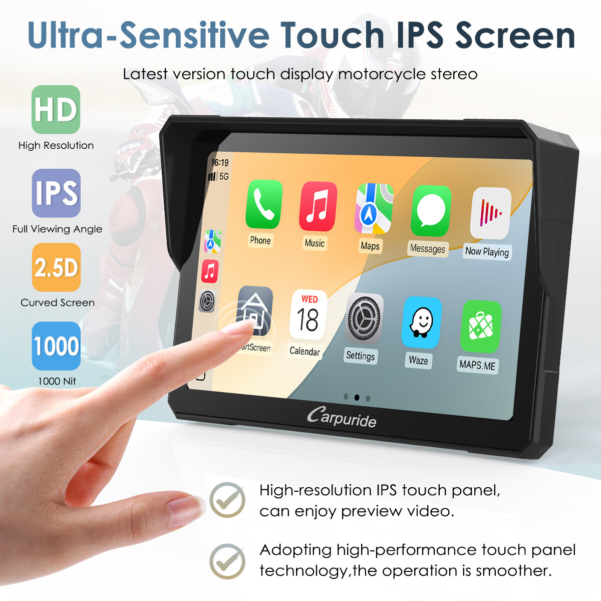 Carpuride W702BS Carplay Android Auto BMW Moto Stereo OEMTransmission Controller