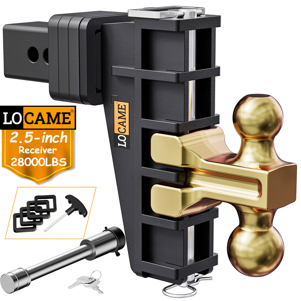 Trailer Hitch 2.5” Receiver 6” Drop Hitch Adjustable Towing Hitch 28000 LBS