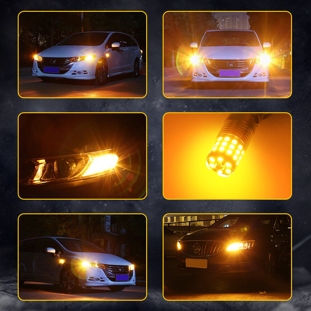 AUXITO Amber 7443/7440 LED Front Turn Signal Light Bulbs Anti-Hyper Flash Canbus