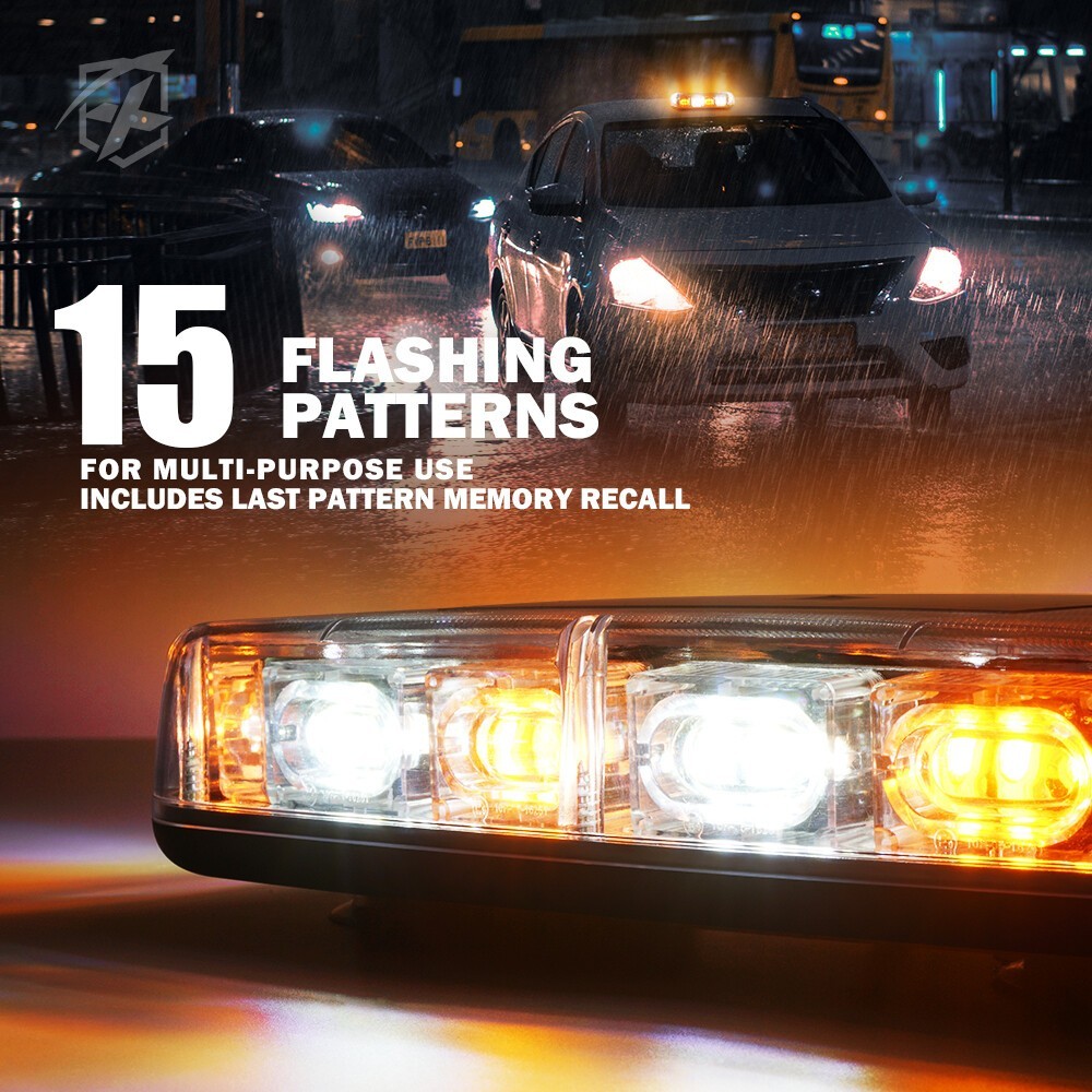 Hewworth Truck Rooftop beacon Strobe Bar Lights 72-LEDs Emergency Light Hazard