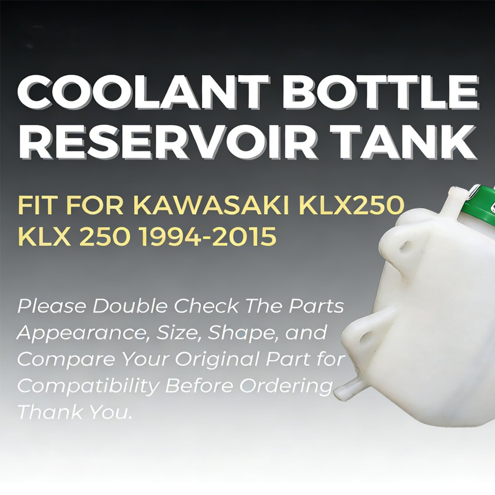 ABS Plastic Overflow Bottle Coolant Reservoir Tank For Kawasaki KLX250 1994-2007