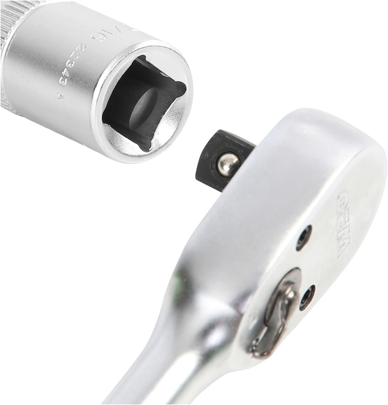 7/16″ SAE Deep Socket, 3/8″ Drive, 22343, Thin Wall, Chrome Finish