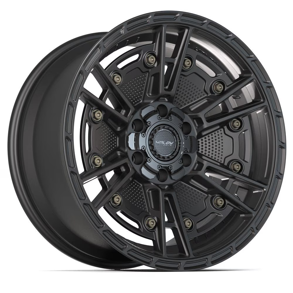 4PS01 20×9 Black Wheels Bridgestone Tires & TPMS Set Fits Sierra Yukon
