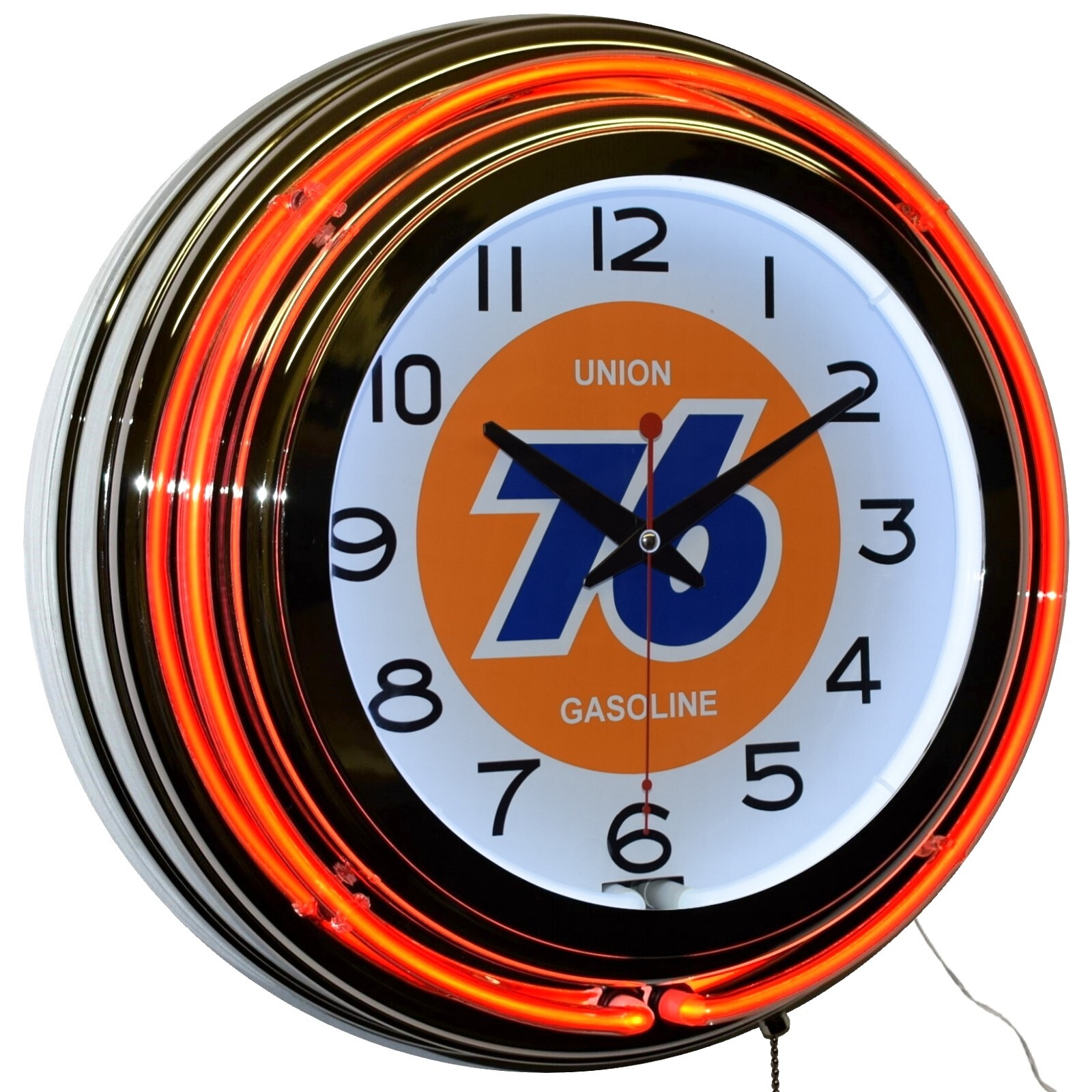 15″ Union 76 Gasoline Gas Station Double Neon Advertising Clock Garage (Orange)