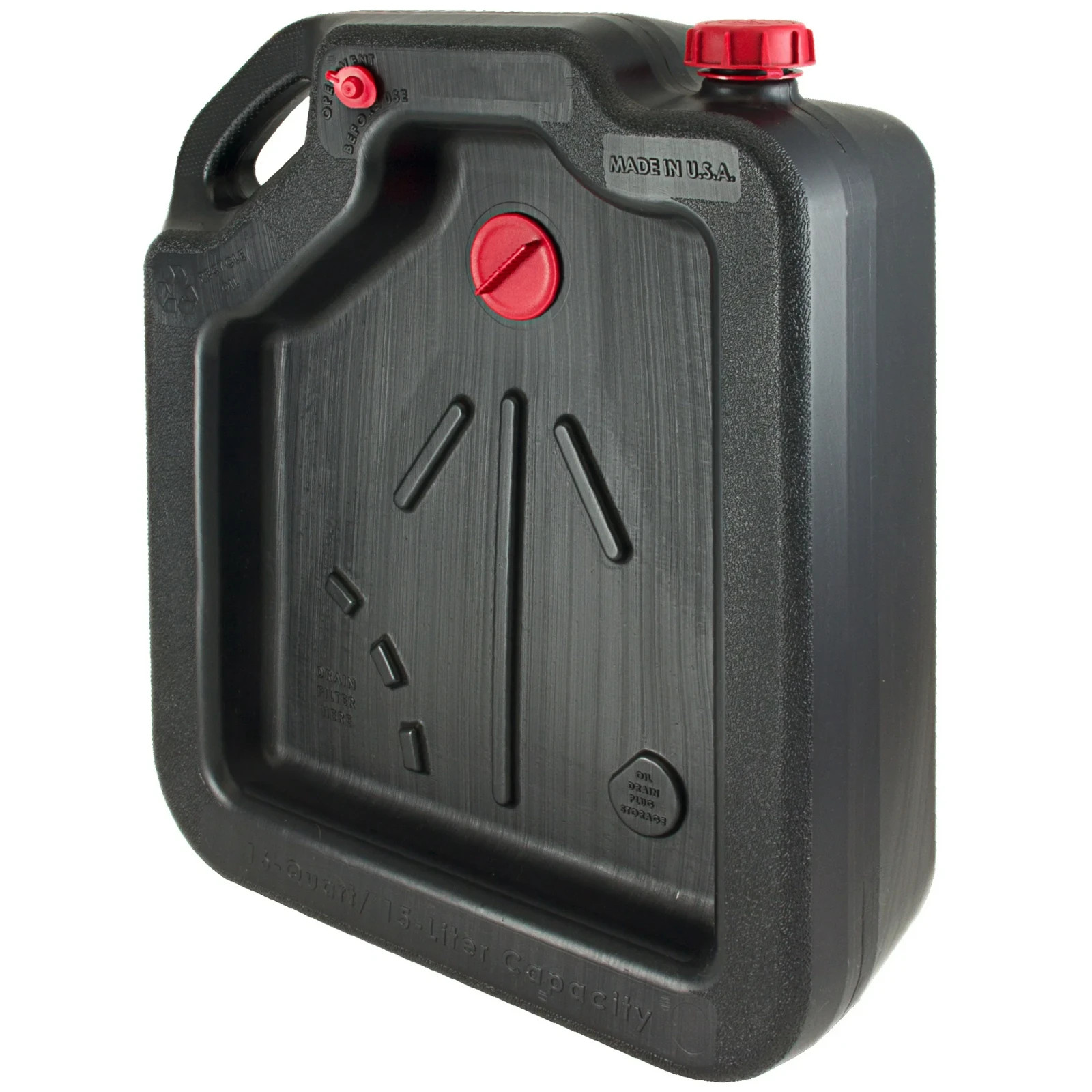 Oil Change Drain Container 16 Quart Large Pan leak-proof High Capacity Car Auto