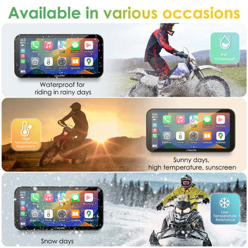 Carpuride W603 Wireless Carplay Android Auto Moto Stereo W/HD 1080P Dual Cameras