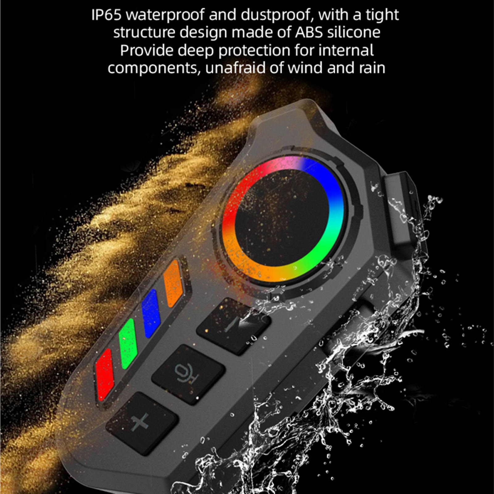 Bluetooth 6.0 Motorcycle Helmet Headset Voice Assistant IP65 Dust Rain Proof