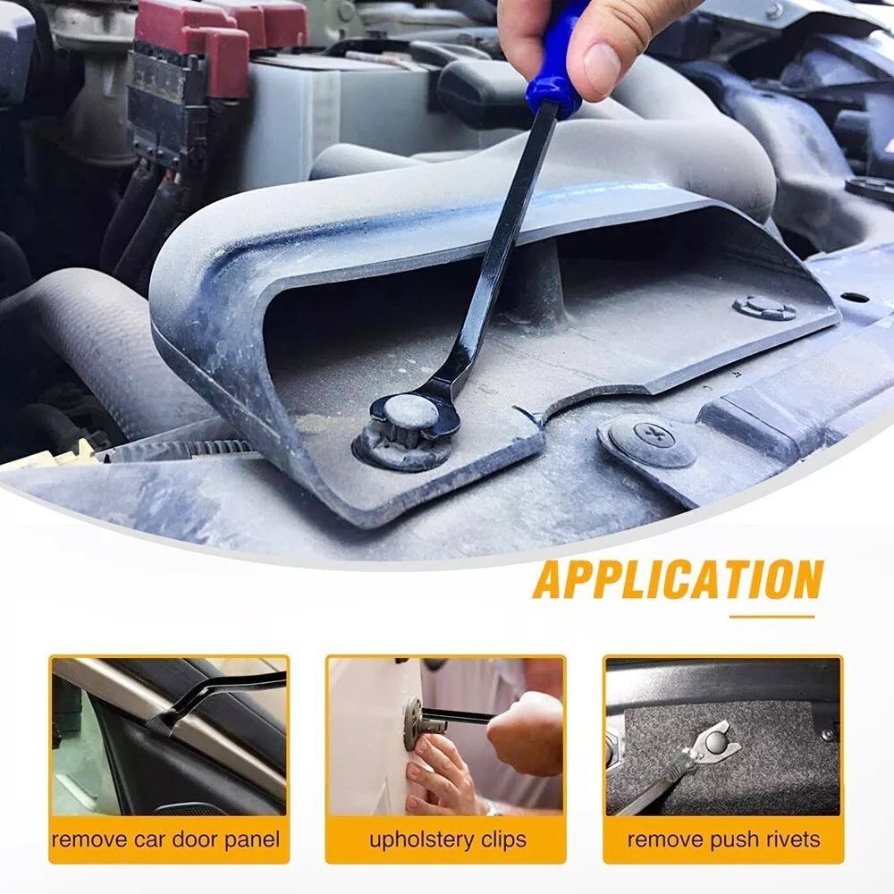 Plastic Trim Removal Pry Tool Set for Car Radio Panel Door Dash Clip Fasteners