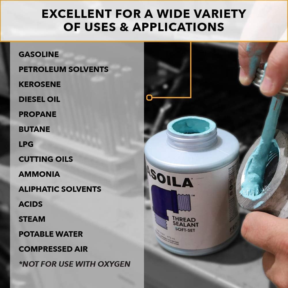 Pipe Thread Sealant Paste Metal Plastic, Non-Hardening, 1/4 Pint BrusModel: SS04