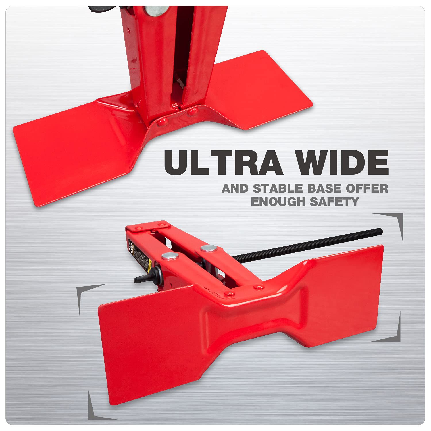 BIG RED 1.5 Ton Torin Steel Scissor Lift Jack Car Kit, Black, AT10152BR