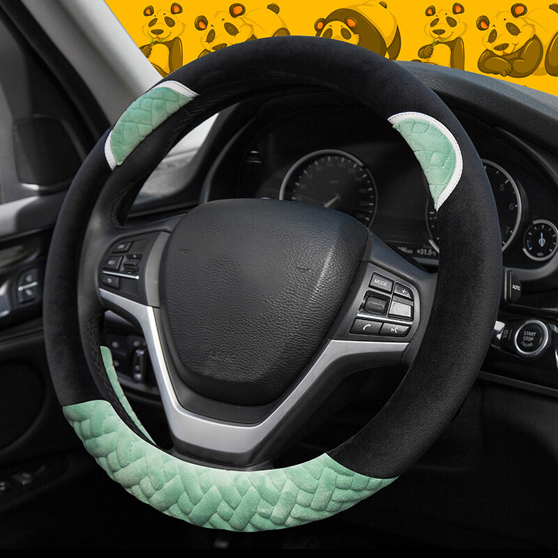 Winter Short Plush Car Steering Wheel Cover Car Handle Cover Flocking
