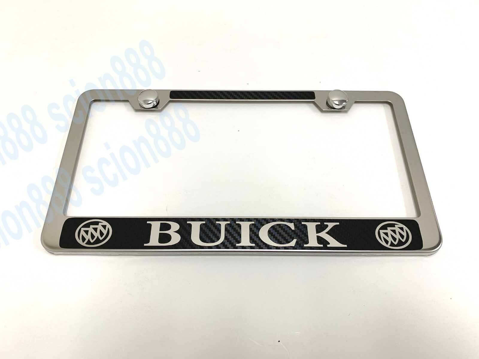 1pc Carbon Style ForBUICK Stainless Steel License Plate Frame CF/UD