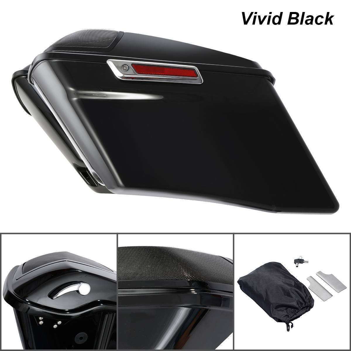 4″ Stretched Extended Hard Saddlebags Fit For Harley CVO Touring Glide 2014-2024