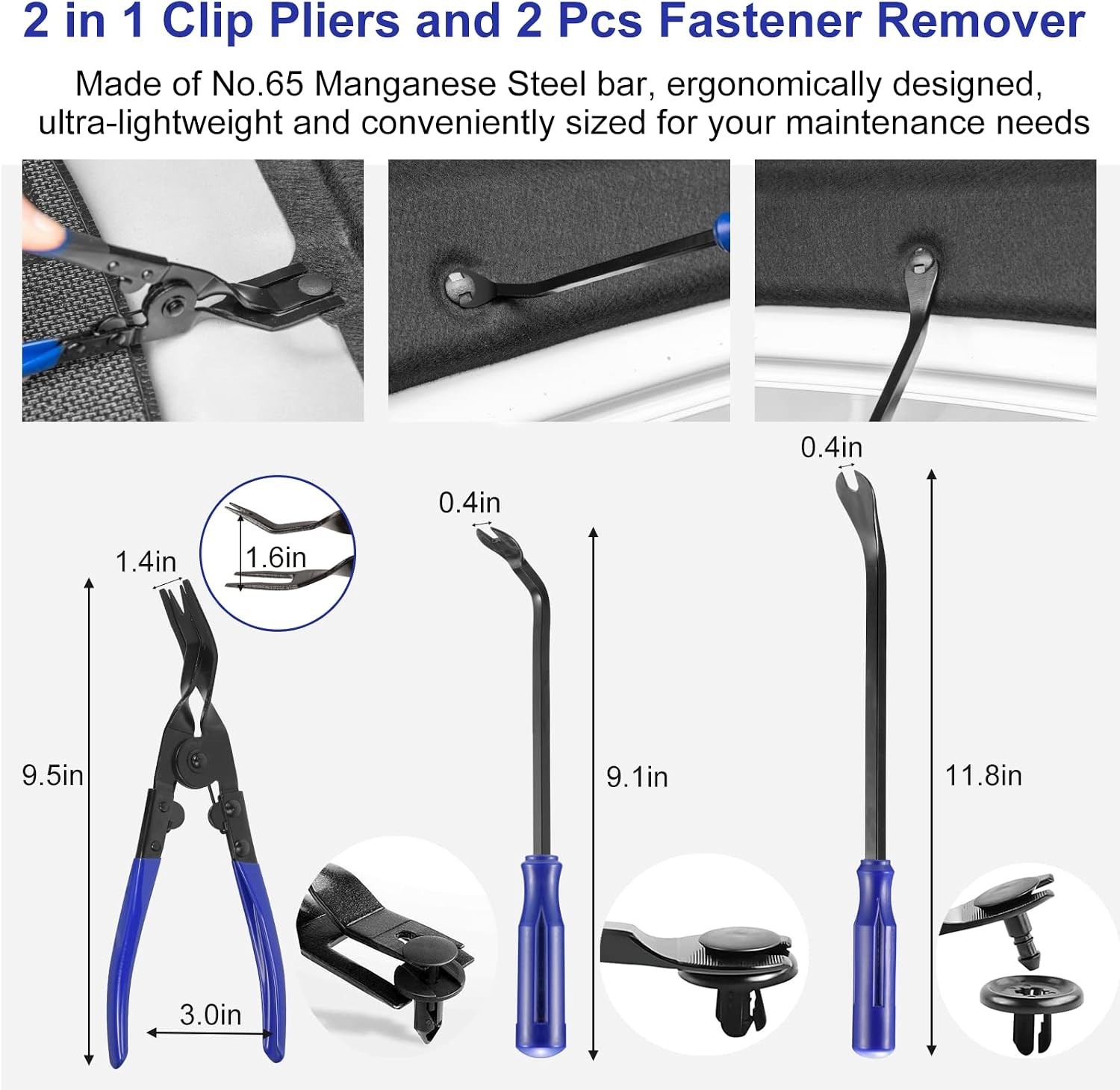 Trim Removal Tool Kit 250Pcs Car Removal Tool Kit Pry Tool Set Auto Clip Plie…