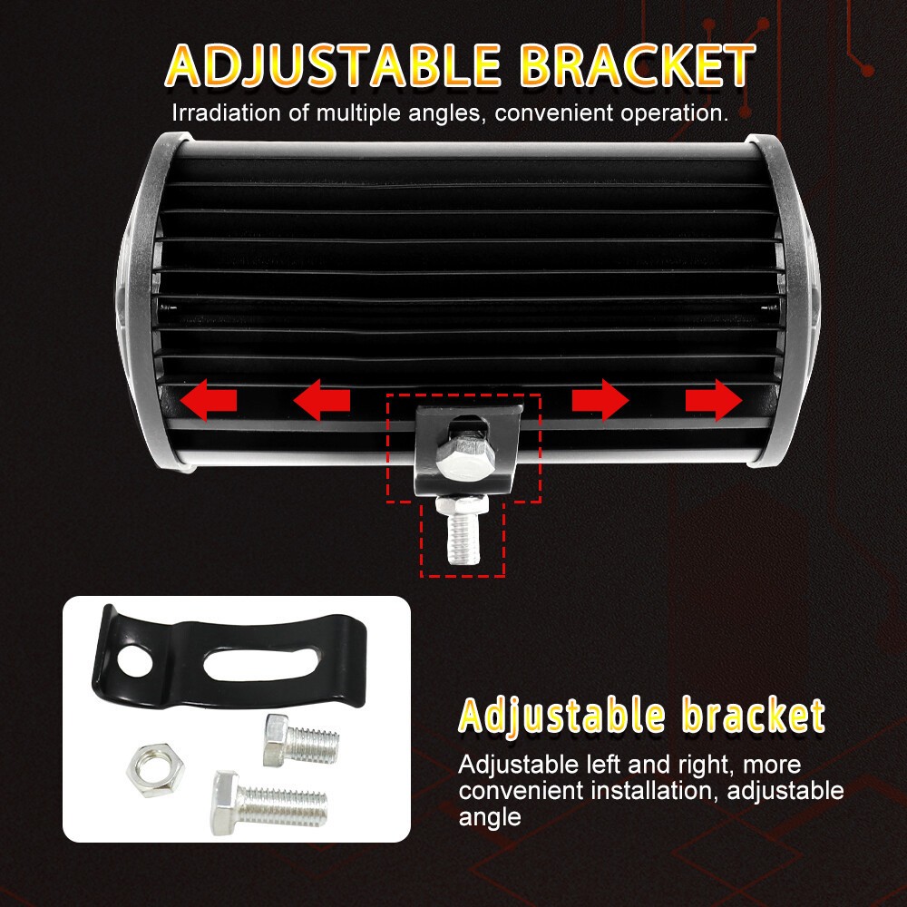 2x 7inch 20000LM LED Work Light Bar Flood Spot Pod Offroad Fog Driving ATV Truck