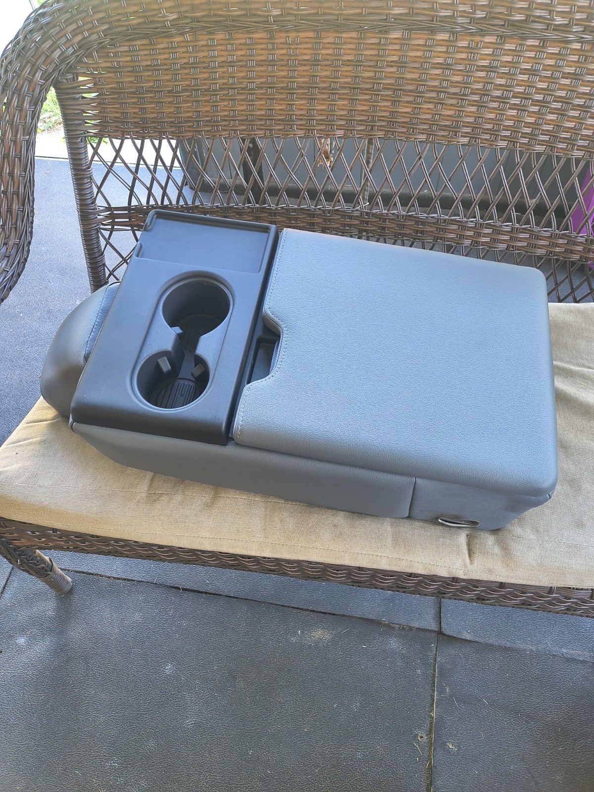 2026 Ford F-550 Center Console Jump Seat Arm Rest Assembly Leather Gray OEM