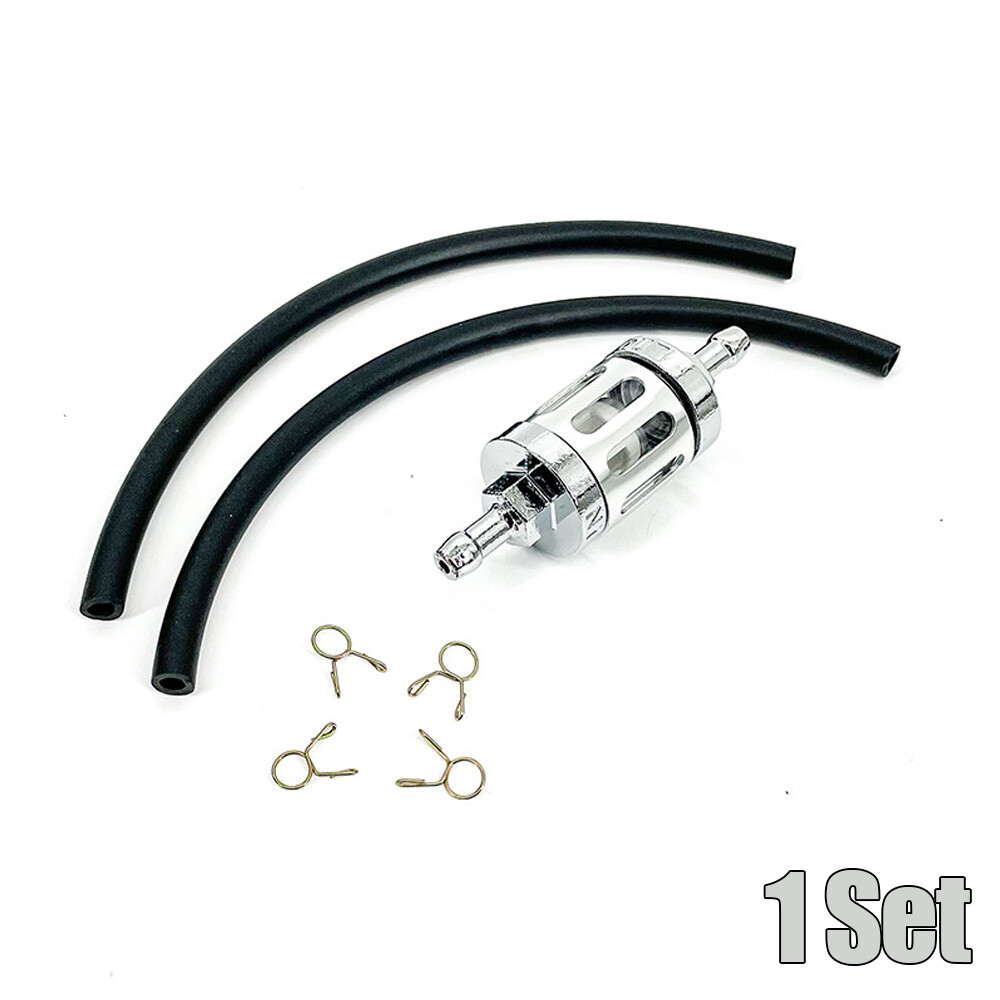 Universal 8mm Fuel Filter Engine Inline Gas Fuel Line Filter CNC Glass Filter
