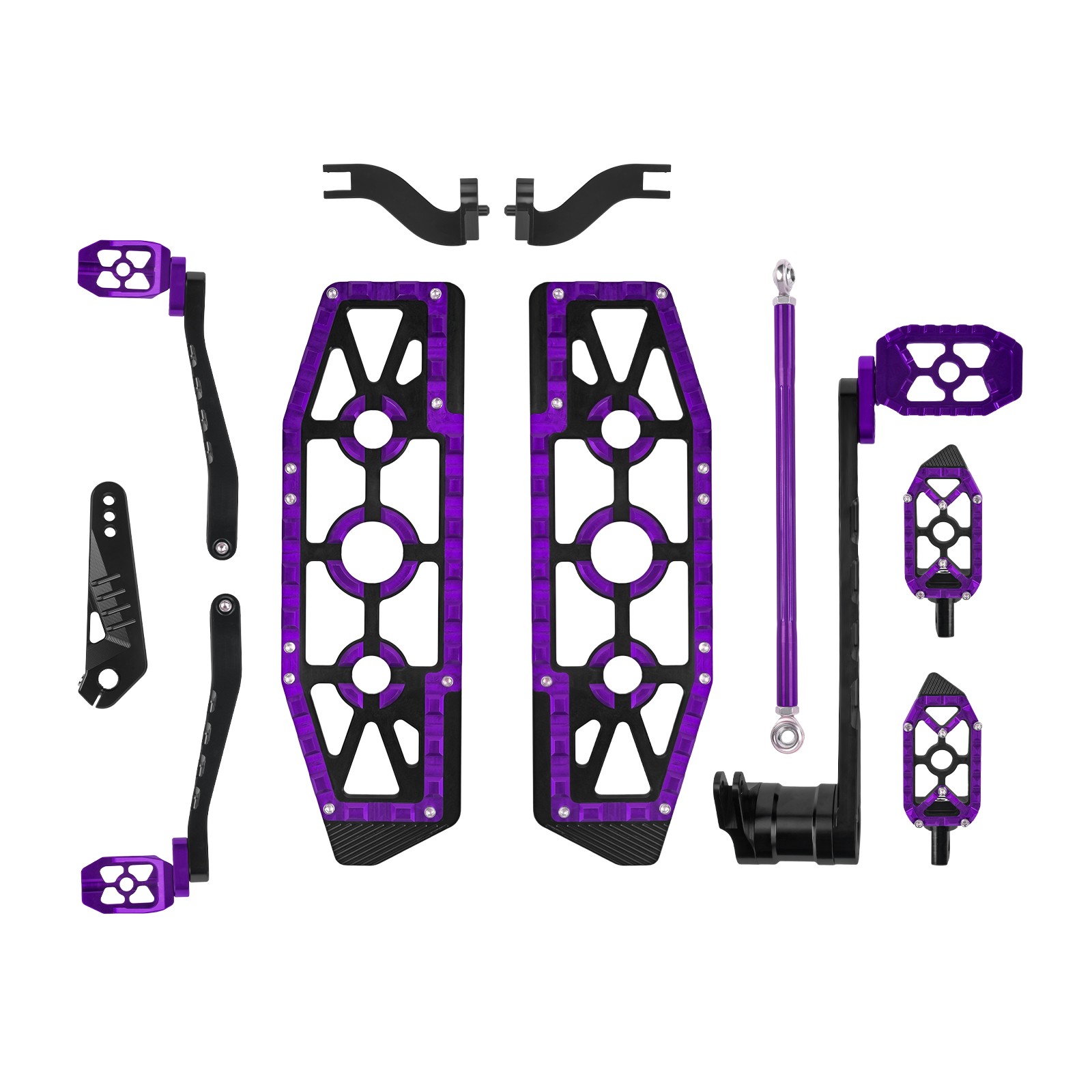 Purple Footboards Floorboards For Harley Touring Road King FLHR Road Glide 14-25
