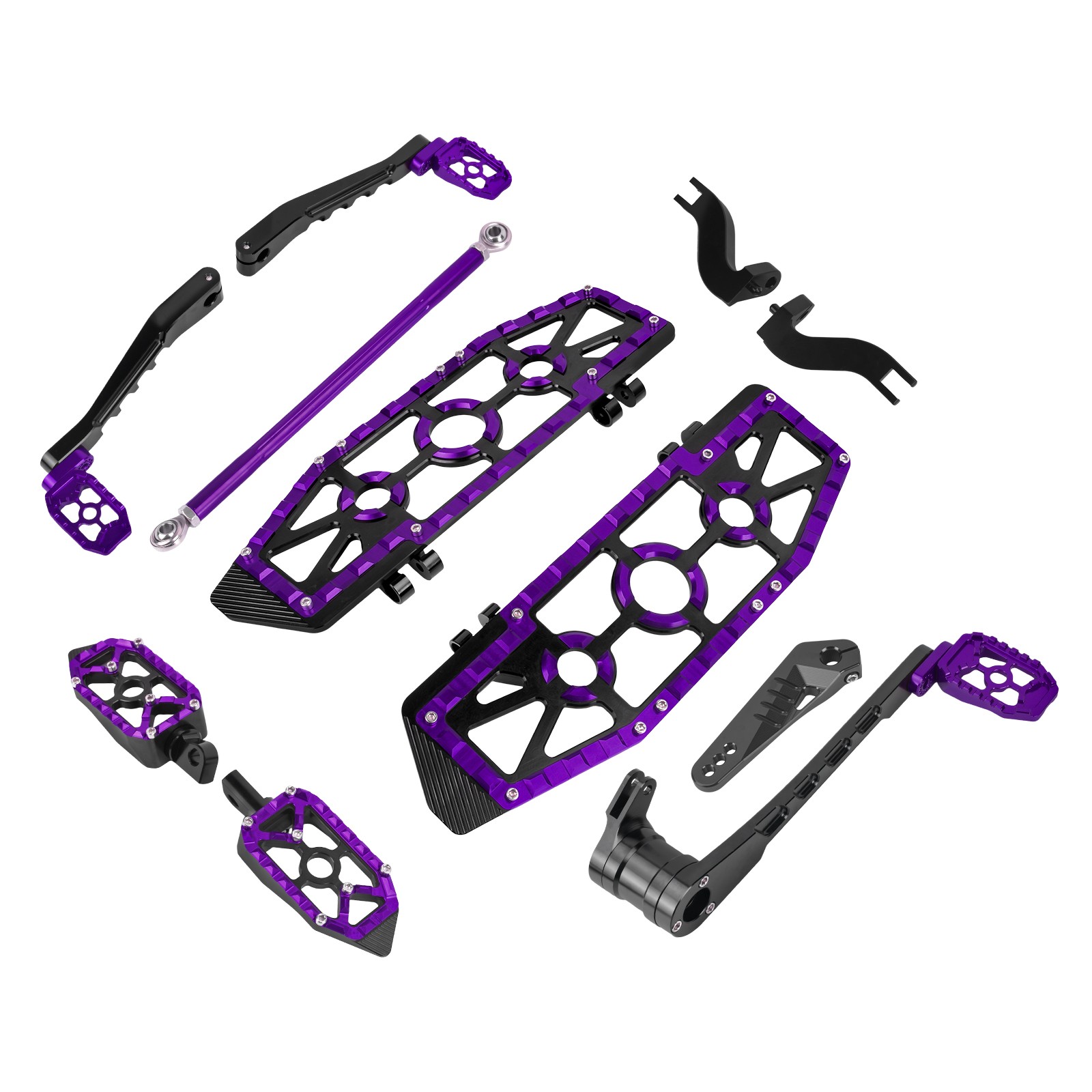 Purple Footboards Floorboards For Harley Touring Road King FLHR Road Glide 14-25