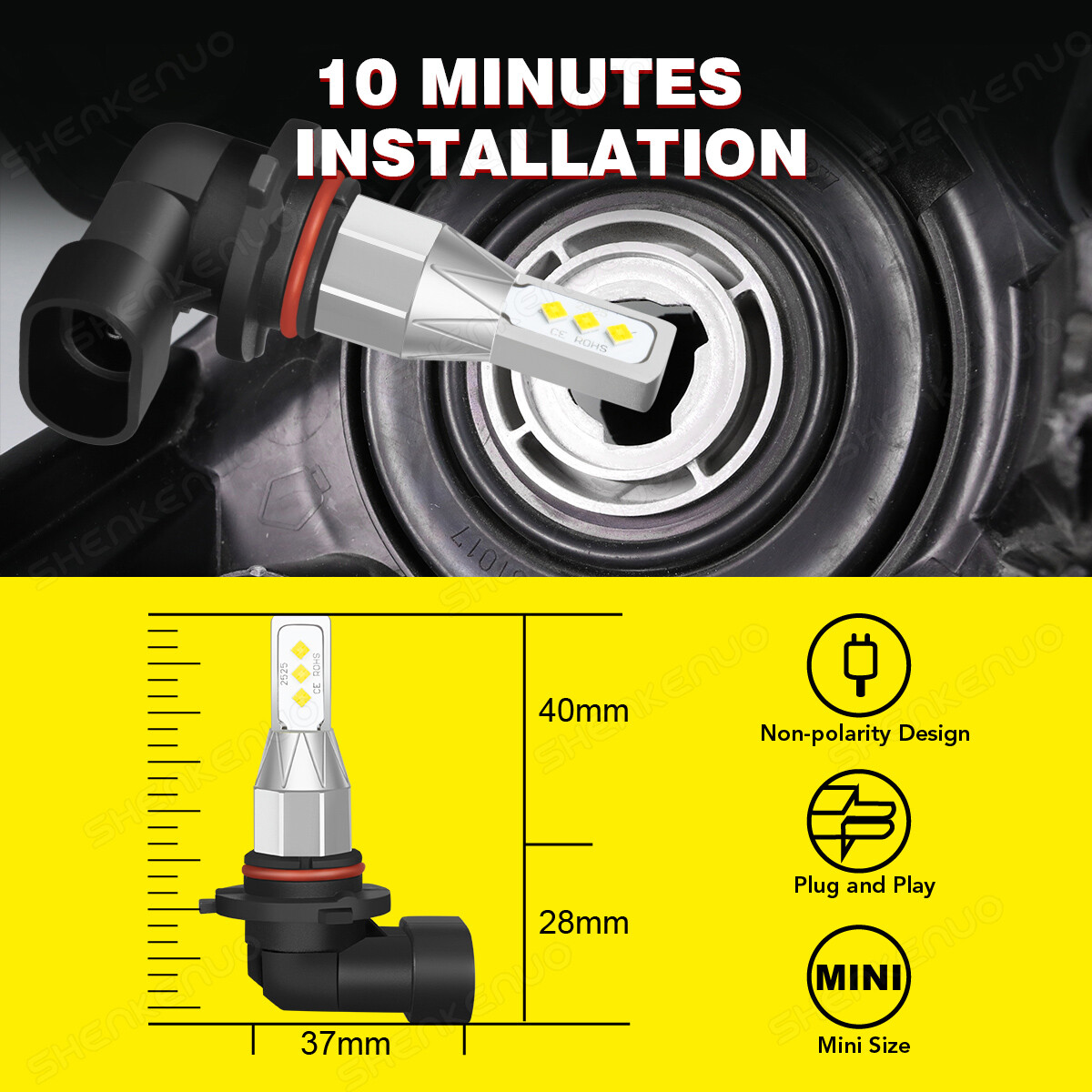 For GMC Sierra 1500 2500 3500 1999-2006 4X 6000K LED Headlights Bulbs Hi/Lo Beam