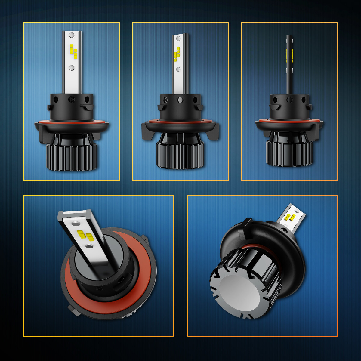 KAC CSP 9008 H13 LED Headlight Bulbs Conversion Kit High Low Beam 6000K Bright