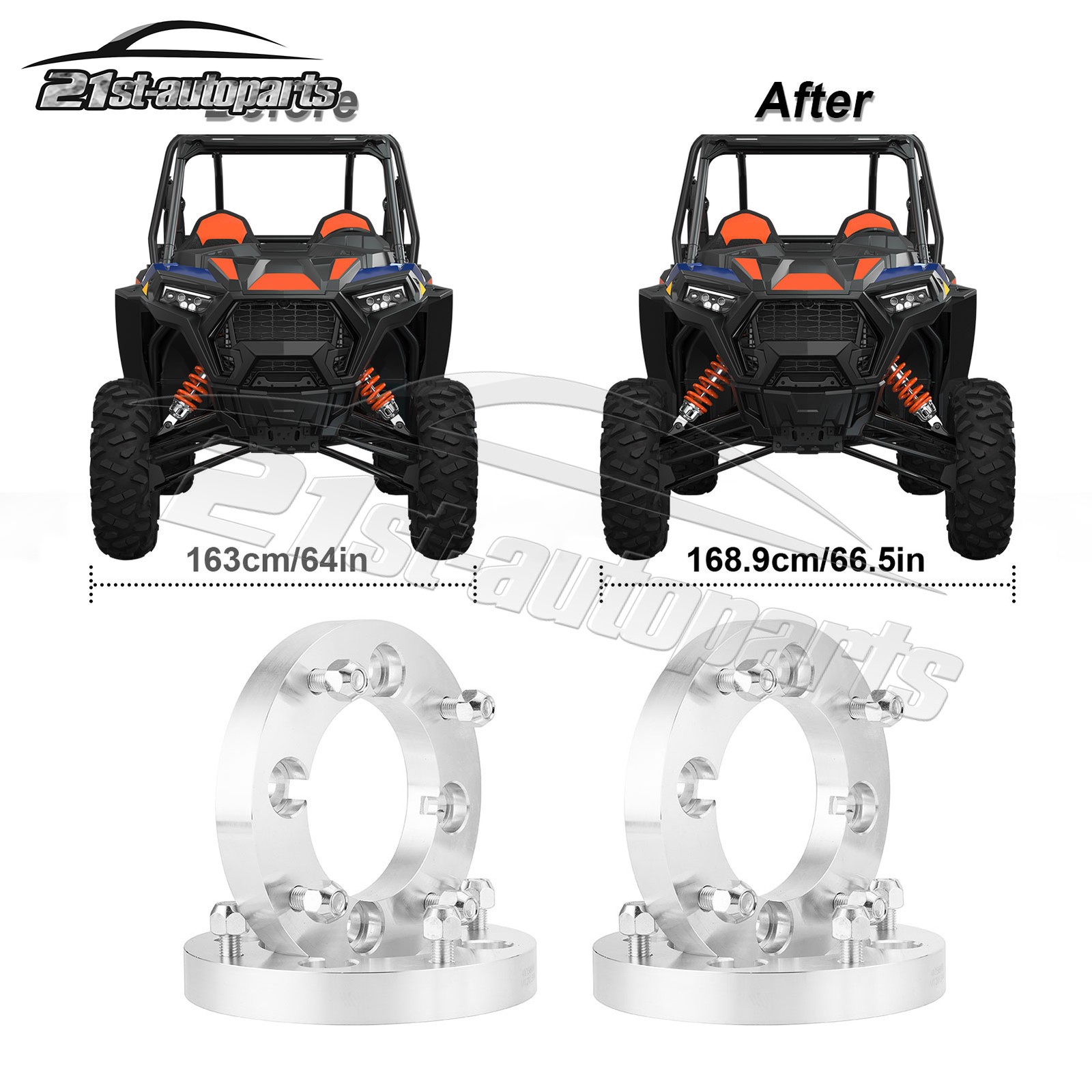 (4) 4×137 to 4×156 Wheel Adapters 1.25″ 4×137 Hub to 4×156 Wheel For Bombardier