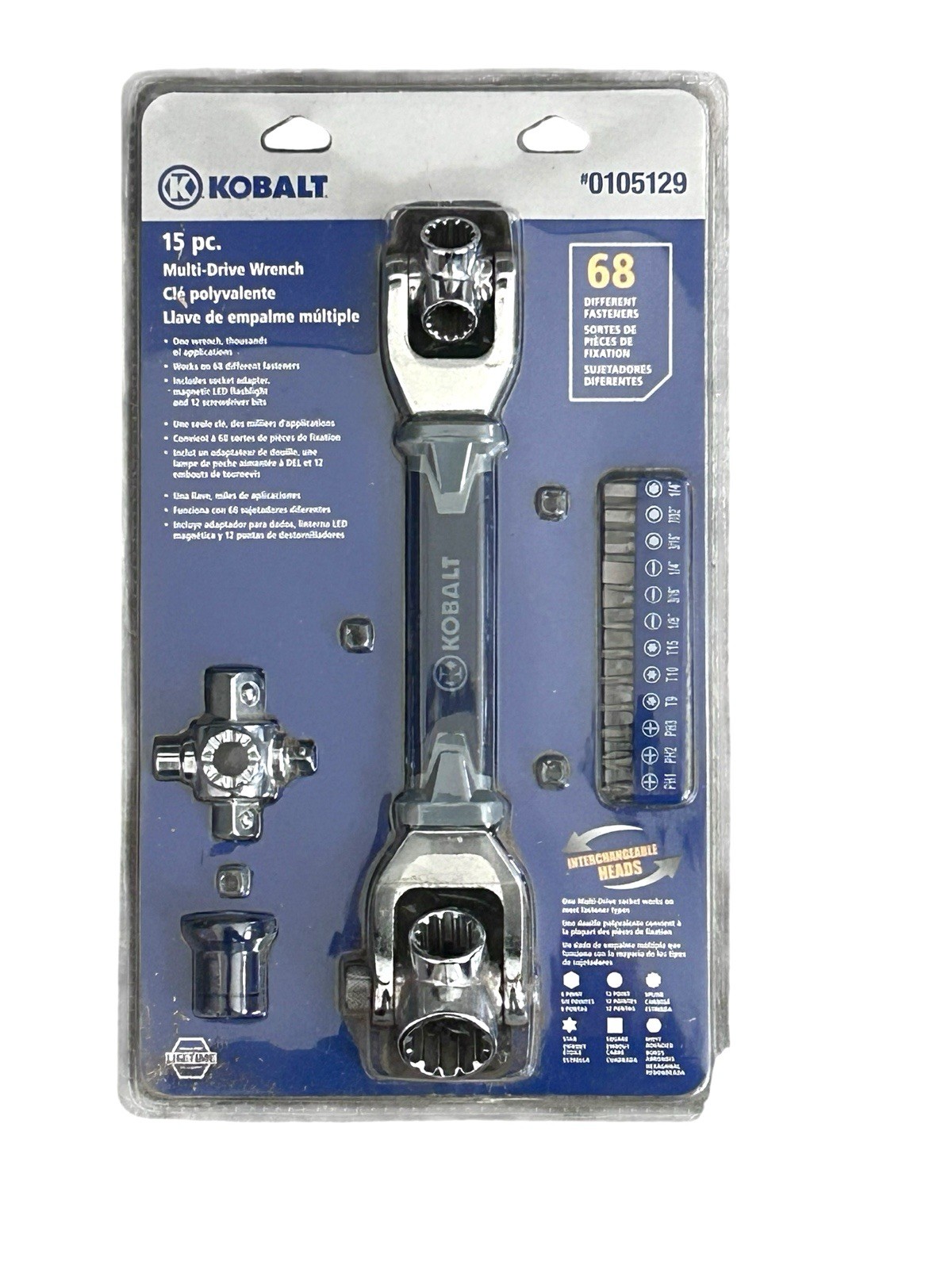 KOBALT TOOLS 15 PIECE MULTI DRIVE WRENCH SET #0105129