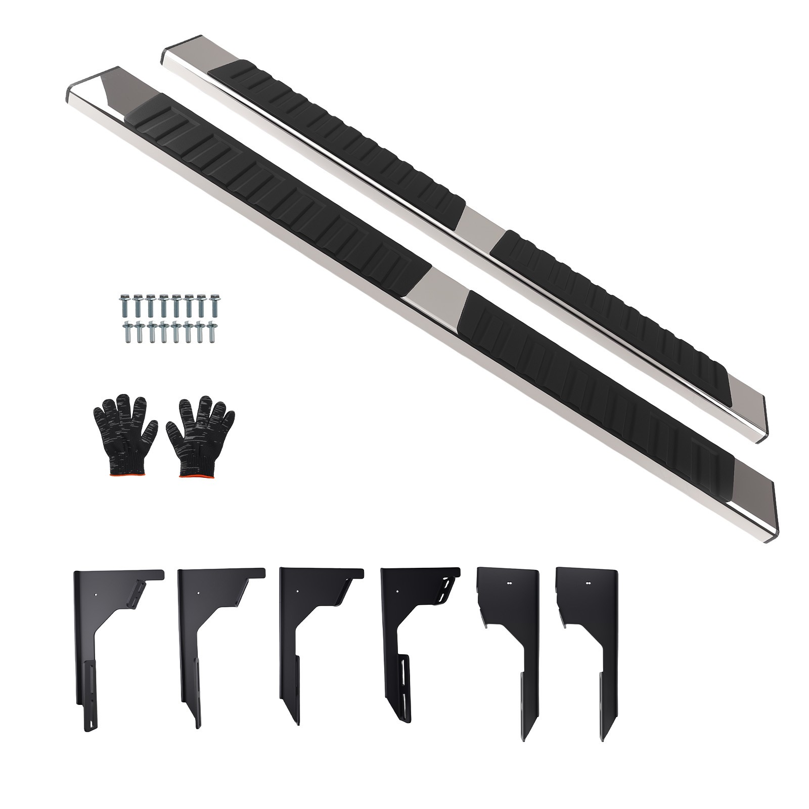6 inch Side Step for Toyota Tacoma Access Cab 2005-2023 Steel ABS Silver