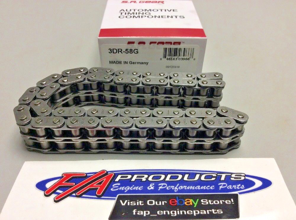 Small Block Chevy Race Roller German Replacement Timing Chain S.A. GEAR 3DR-58G