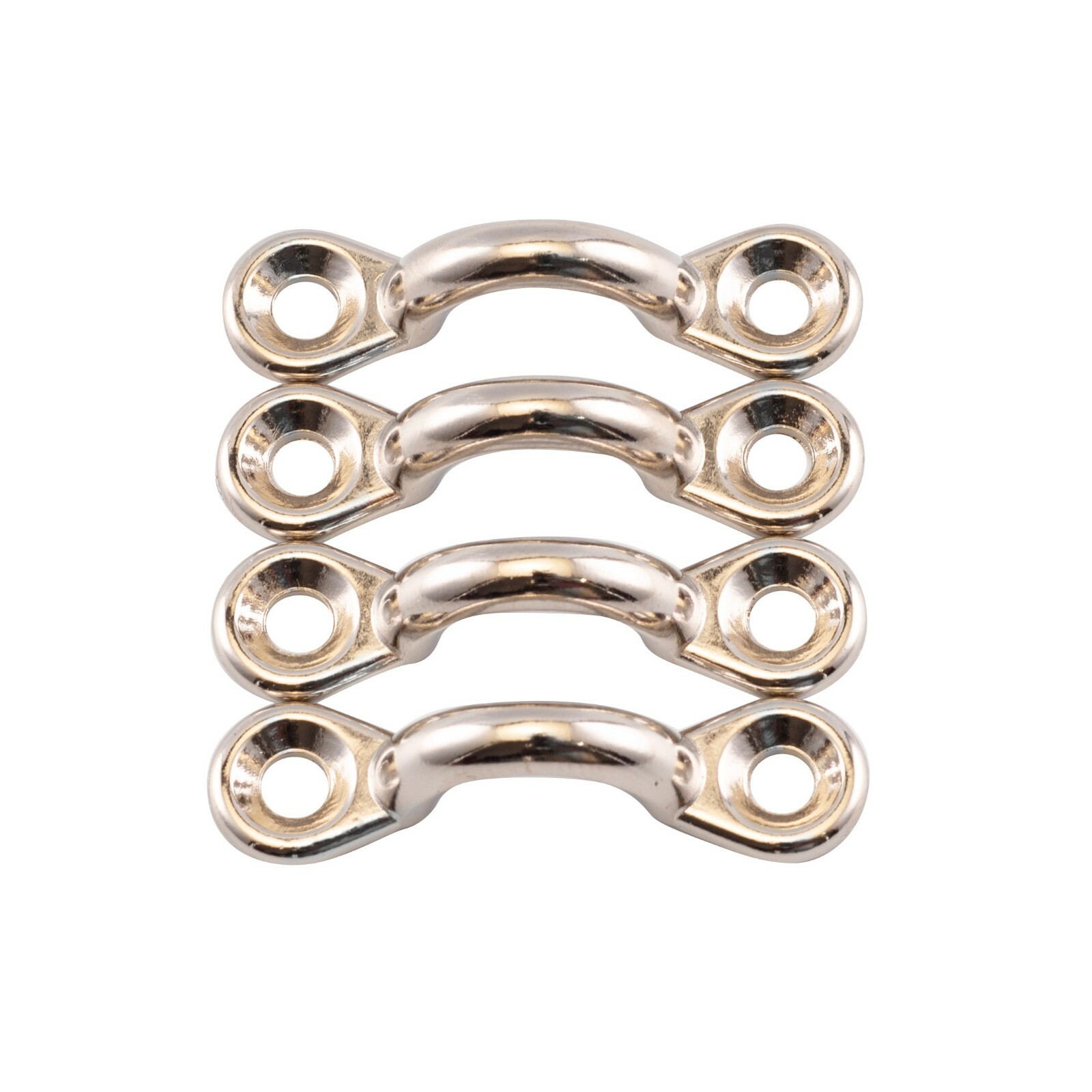 4-Pack (4) SeaChoice Chrome-Plated Zinc Eye Straps Hardware for Bimini Top 28831