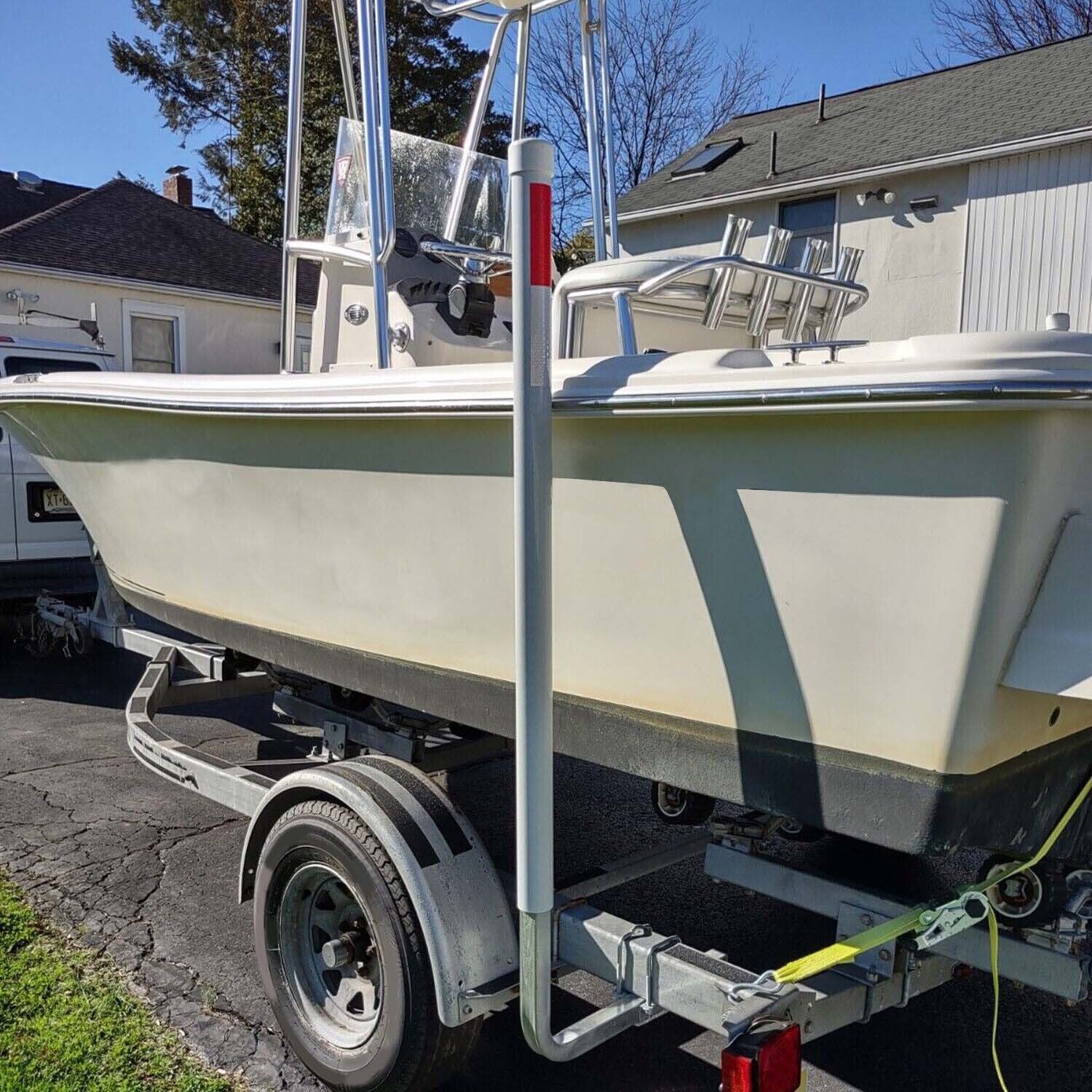 Pair 60″ Boat Trailer Zinc-Plated Guide On Post Kit With PVC Poles Covers