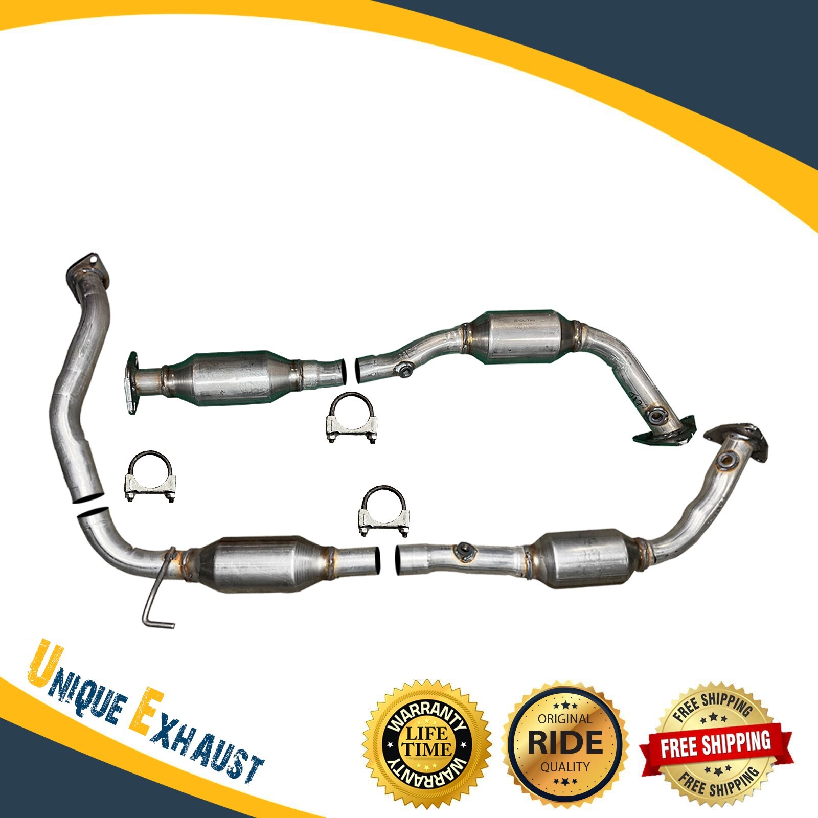 Right+Left Catalytic Converter for 2007-2011 Toyota Tundra 4.0L & 4.7L 145.7 “WB