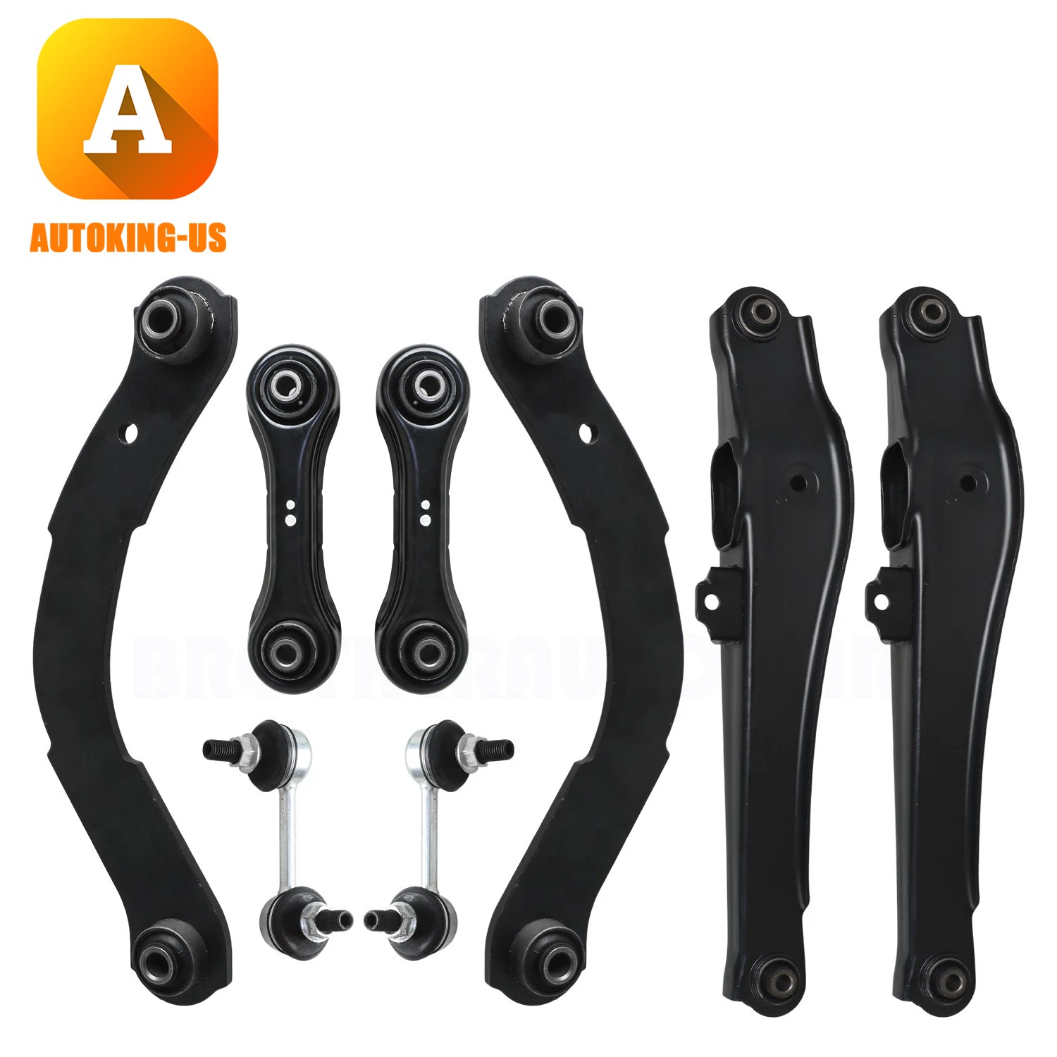 8X Rear Upper Lower Control Arm for 2008-2015 Mitsubishi Outlander Lancer