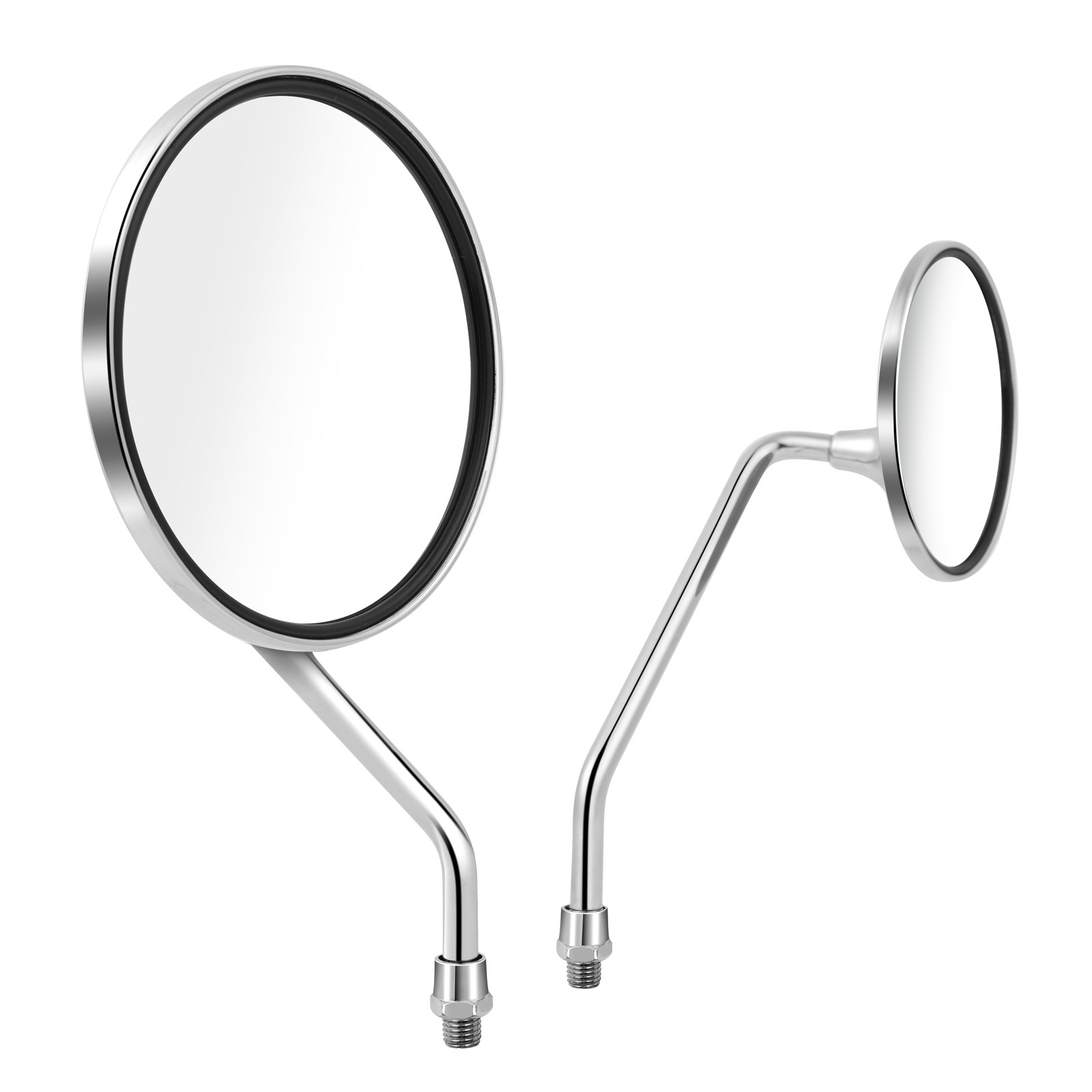 Pair Side Mirrors Round Rearview Chrome For Honda SL350 SL125 SL 70 230 100 175