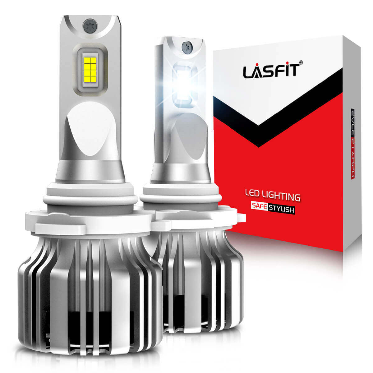 Lasfit 9005 HB3 LED Headlight 6000K White Bulbs Conversion Kit High Beam Bright