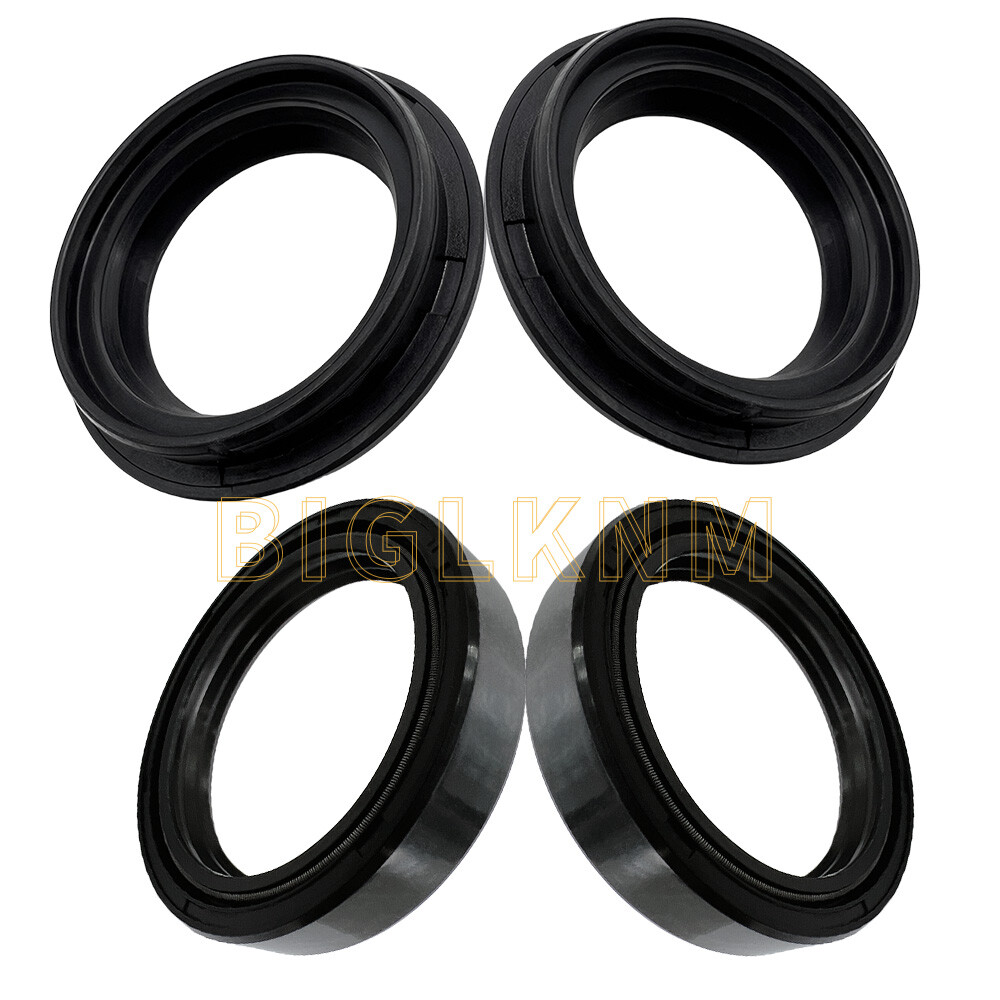 4pcs 43x55x11 Motorcycle Front Fork Damper Shock Absorber Oil Seal & Dust Seals