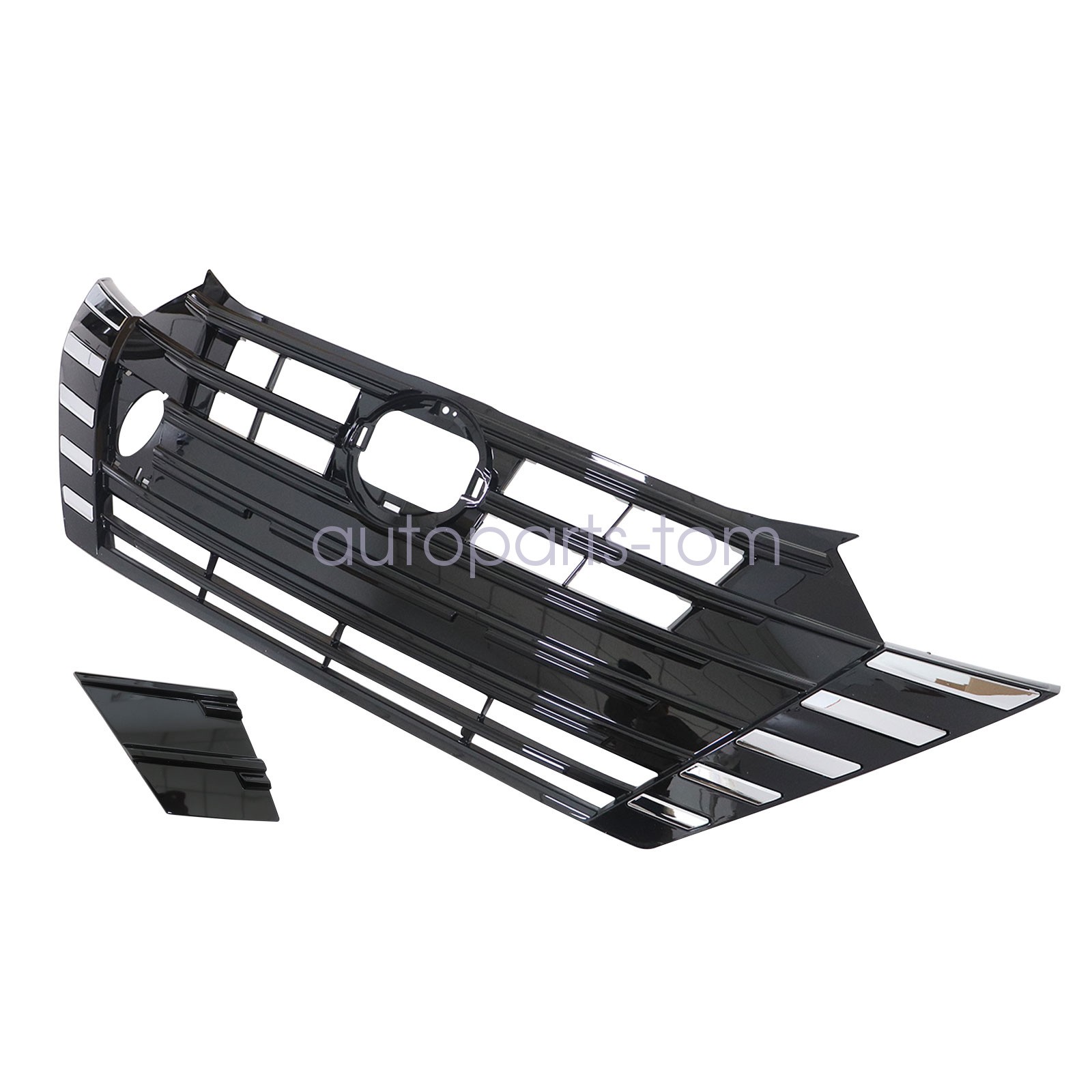 New Black Upper Bumper Grille Assembly Front Fit 2023-2025 Nissan Versa