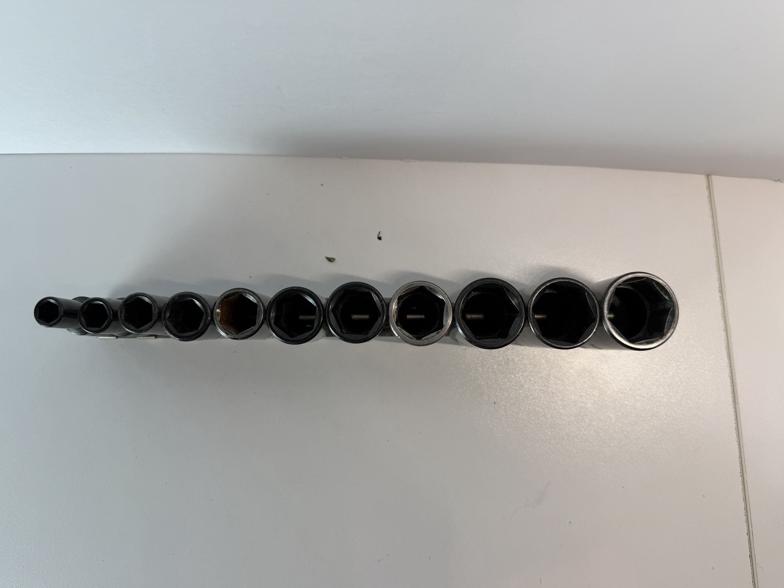 Matco Tools 11 Piece 3/8” SAE Drive 6 Point Mid-length Impact Socket Set