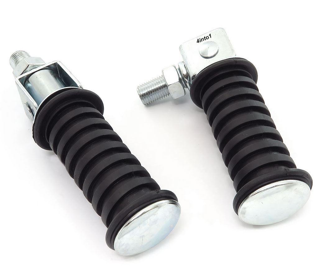 Universal Round Folding Foot Pegs 12mm Passenger Footrests Footpegs Foot Peg