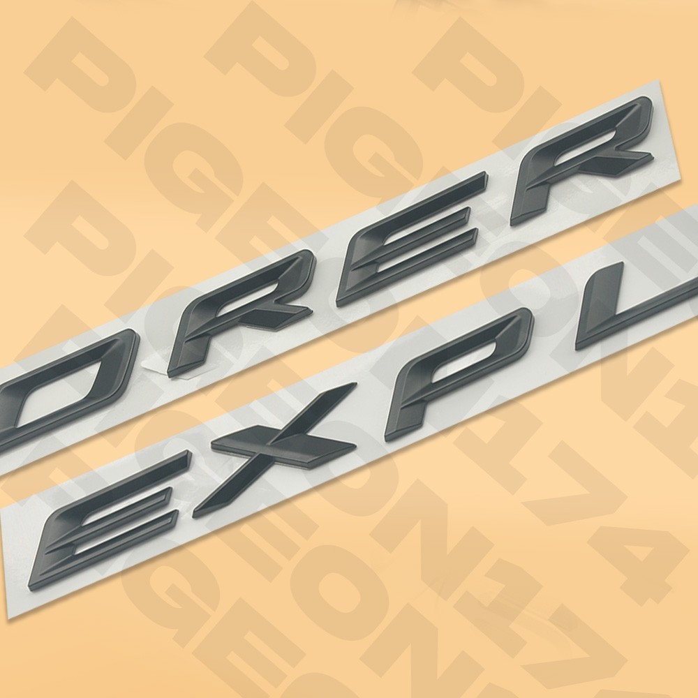 Front Upper Hood Emblem For Explorer 20-26 Replacement Raised Letter Matte Black